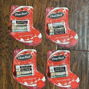 NWT Chapstick Let’s Celebrate Holiday Lip Balm Set - Lot of 4 Packages